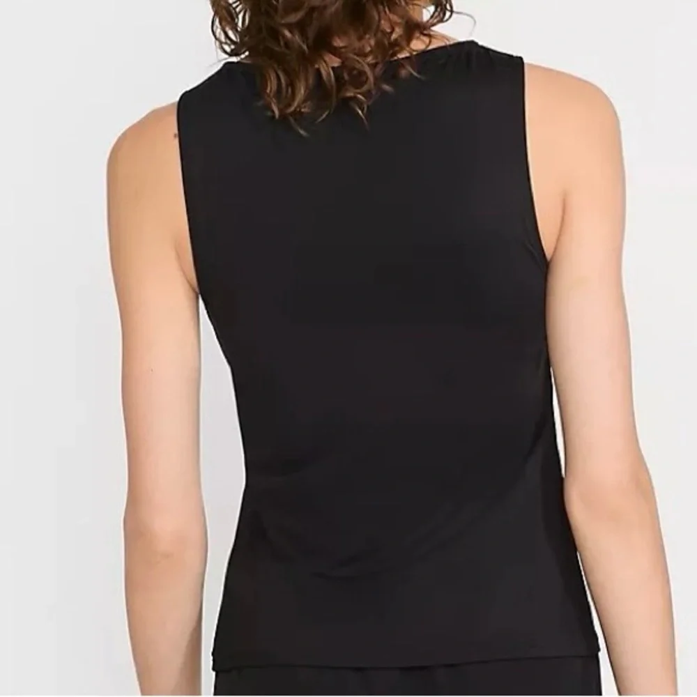 NWT Lands’ End Sz 14DD Black High Neck Modest Tankini Swimsuit Top Sun Protect - Picture 6 of 6